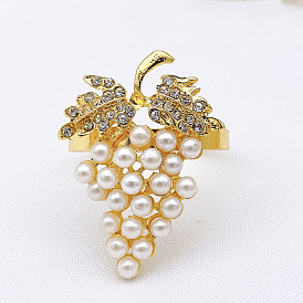 Pearl grape napkin buckle napkin ring napkin ring metal mouth cloth ring table decoration