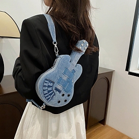 Женские сумки через плечо из холщовой ткани под гитару