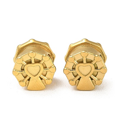 304 Stainless Steel European Beads, Large Hole Beads, Ferris Wheel