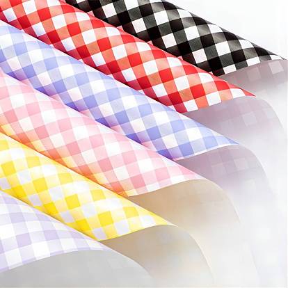 Waterproof Gift & Flower Wrapping Paper, Square with Tartan Pattern