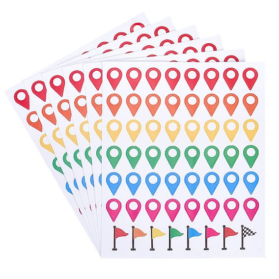 4 Sets Paper Self-Adhesive Stickers, for Suitcase, Skateboard, Refrigerator, Helmet, Mobile Phone Shell