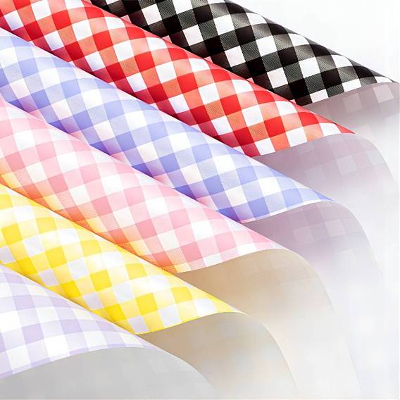 Waterproof Gift & Flower Wrapping Paper, Square with Tartan Pattern