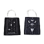 Canvas Tote Bags, Reusable Polycotton Canvas Bags, for Shopping, Crafts, Gifts, Moon with Star/Heart with Eye