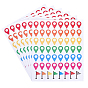 4 Sets Paper Self-Adhesive Stickers, for Suitcase, Skateboard, Refrigerator, Helmet, Mobile Phone Shell