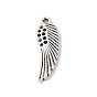 Tibetan Style Alloy Pendant Rhinestone Settings, Lead Free & Cadmium Free, Wings