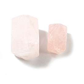 Природного розового кварца бусы, прямоугольные, граненые