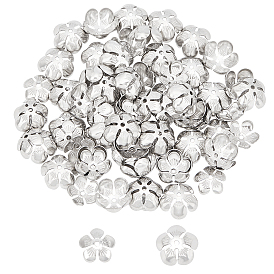 304 caps d'acier inoxydable, fleur, 5 pétales