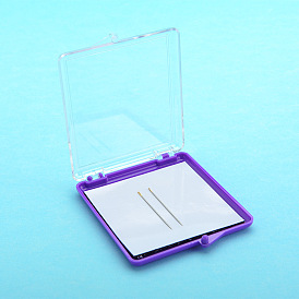 Sewing tools, cosmetic mirror, easy to carry, soft magnetic needle box, bead needle, hand sewing needle storage, beautiful square needle box