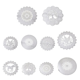 201 нержавеющая сталь 3 вращающийся подвесной ветряной спиннер, для украшения сада внутри и снаружи помещения, не тускнеет, цвет нержавеющей стали