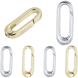 6шт. 2 цвета латунные овальные пружинные кольца для ворот, без кадмия и без свинца, долговечный
