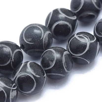 Природного нефрита Xiuyan бисер нитей, круглые