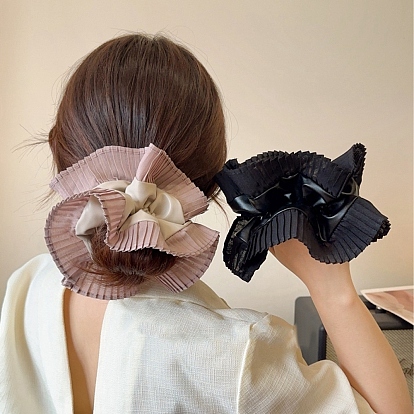 Искусственная кожа с тканевыми пышными резинками для волос, аксессуары для волос для женщин и девочек