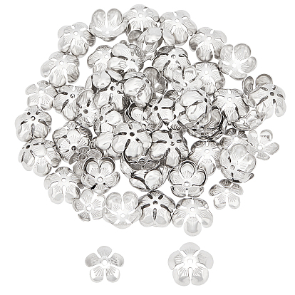 304 caps d'acier inoxydable, fleur, 5 pétales