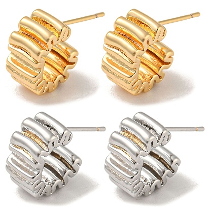 Латунь серьги, серьги-кольца в форме полукольца