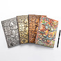 Rectangle 3D Embossed PU Leather Notebook, A5 Owl Pattern Journal, for School Office Supplies