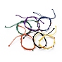 Gewachste Polyesterschnur geflochtene Perlenarmbänder, mit opaken Farben Glassamenperlen