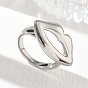 304 Stainless Steel Finger Rings for Women, Lip