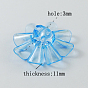 Garment Findings Transparent Acrylic Flower Sewing Shank Buttons, 31x31x11mm, Hole: 3mm, about 270pcs/500g