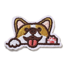 Dog Appliques, Computerized Embroidery Cloth Iron on/Sew on Patches, Costume Accessories
