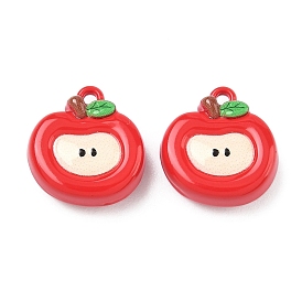 Подвески из сплава с запекаемой краской, яблочные прелести