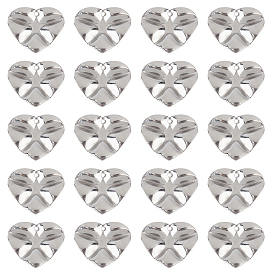 Pendentifs en acier inoxydable, , cœur