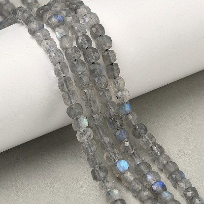 Природные лабрадорита бисер нитей, кубические, граненые