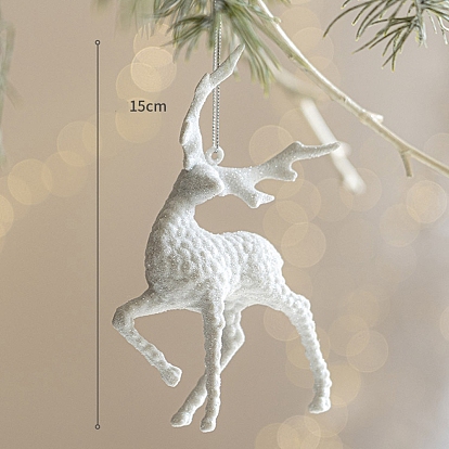Deer/Star/Tree Plastic Pendant Decorations, for Christmas Tree Hanging Ornaments