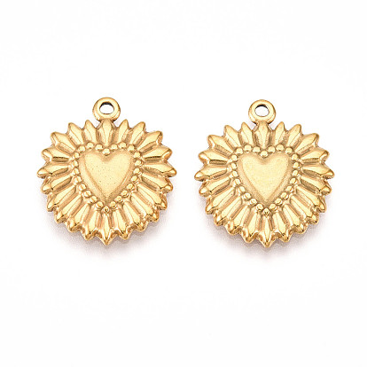 304 подвески из нержавеющей стали, ионное покрытие (ip), сердце прелести