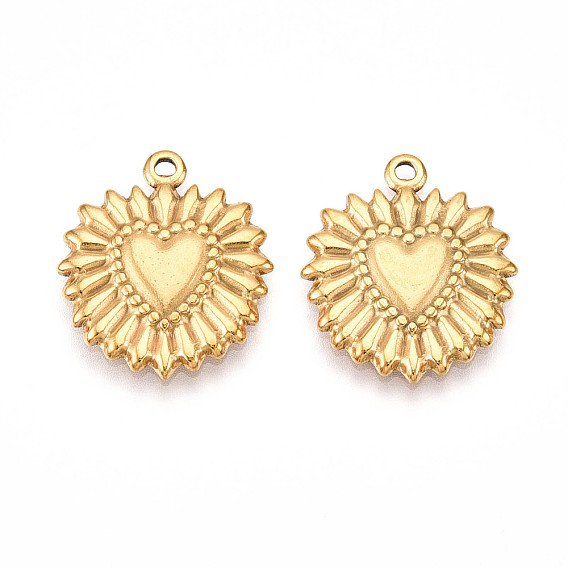 304 подвески из нержавеющей стали, ионное покрытие (ip), сердце прелести