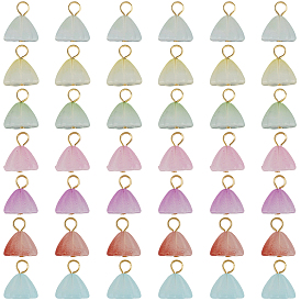 140 шт. 7 цветные акриловые подвески-лотосы, с 304 петлями из нержавеющей стали