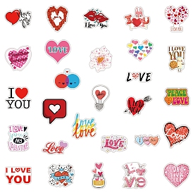 Valentine's Day Themed Paper Stickers, Waterproof Self-adhesive Removable Decals, for Water Bottles, Laptop, Luggage, Cup, Computer, Mobile Phone, Skateboard, Guitar Stickers