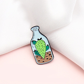 Stylish Cactus Pin with Green Spikes - Unique and Chic Jewelry Accessory