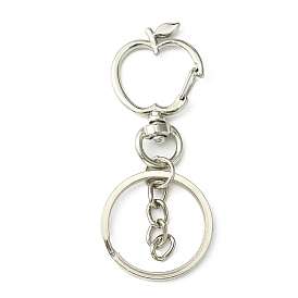 Alloy Keychain, with Iron Keychain Clasp Findings