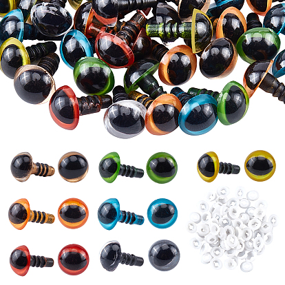 Пластиковые глаза куклы, ремесленные защитные глаза, для поделок, с шайбами, вязаные игрушки и чучела животных