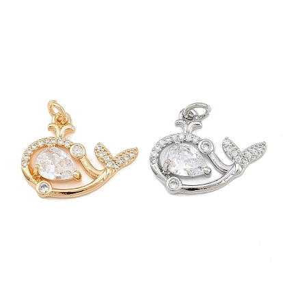 Латунные микро проложить кубического циркония подвески, кит, с целью перехода в кольце