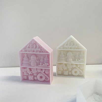 Christmas Gift Box DIY Silicone Candle Molds, for Scented Candle Making
