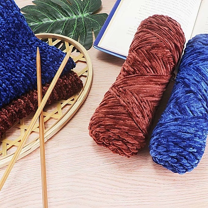 Шерстяная пряжа синель, бархатные нитки для ручного вязания, для детского свитера, шарфа, ткани, рукоделия, ремесла