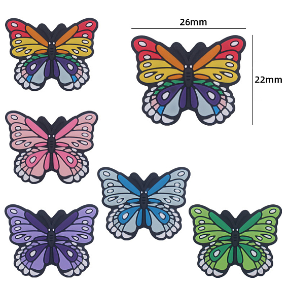 Экологичные силиконовые фокусные бусины в форме бабочки, пищевые экологически чистые