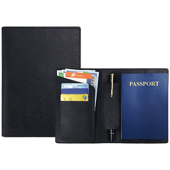Étui à passeport en similicuir, rectangle