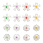 16 pcs 8 perles de coquillage d'eau douce naturelles de style, avec l'émail, fleur