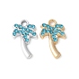 Подвески из сплава аквамарина со стразами, стойки покрытие, без кадмия, без никеля и без свинца, кокосовая пальма