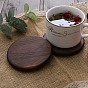 Black Walnut Wood Cup Mats, Round Coaster