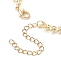 Alloy Cobs Chain Bracelet, Leaf Link Chain Bracelet