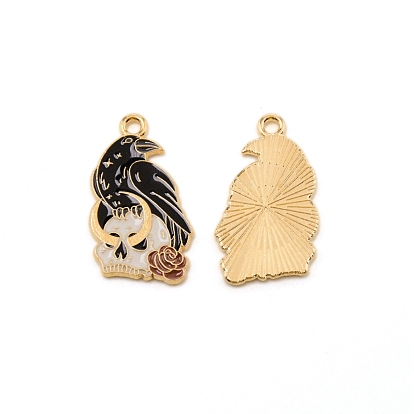 Pendentifs en émail , corbeau