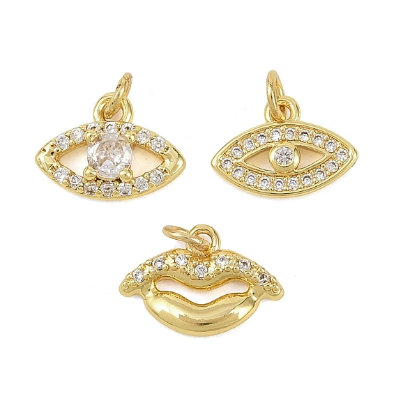 Латунные микропаве прозрачные кубические циркониевые подвески, реальный 18 k позолоченный