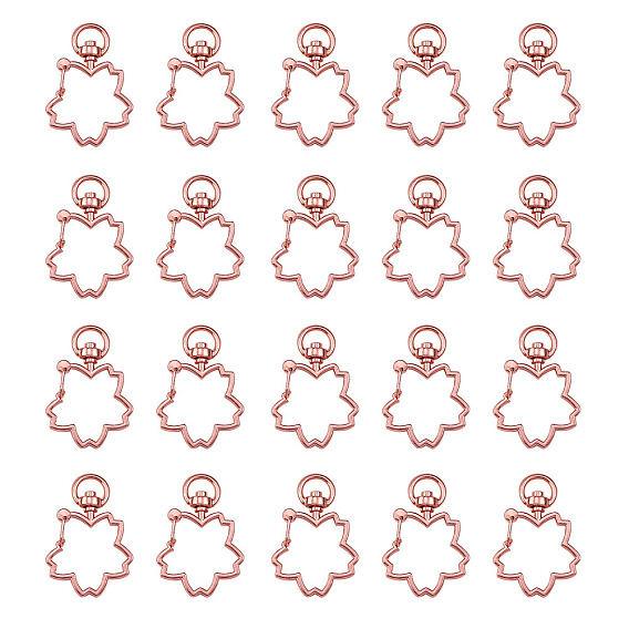 Карабин из цинкового сплава, для брелков, , изготовление ювелирных изделий, сакура, без свинца и без кадмия