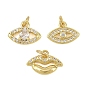 Латунные микропаве прозрачные кубические циркониевые подвески, реальный 18 k позолоченный