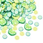 Lemon Slice Shape Handmade Polymer Clay Cabochons, Polymer Clay Slices for Nail Art, Resin Decoration & DIY Jewelry Making