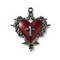 Подвески из эмали в готическом стиле, металлический черный , темно-красный