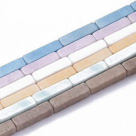 Natural Agate Beads Strands, Dyed, Cuboid